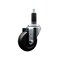 Service Caster 3.5'' SS Soft Rubber Wheel Swivel 1-1/8'' Expanding Stem Caster SCC-SSEX20S3514-SRS-118 - alternate 1